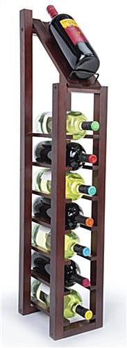 Single Column Wine Rack, For (8) 1.5L Bottles - Mahogany
