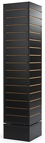 Slatwall Cube Fixture for Floor, 4 Sides, Rotating - Black