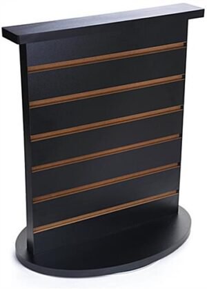 Slatwall Displayer for Countertop, Double Sided, Spinning Base - Black