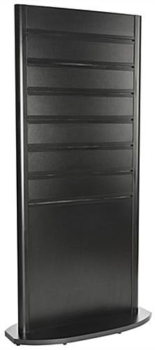 Slatwall Kiosk for Floor, Double Sided - Black