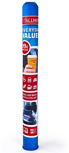 Slip-On Bollard Cover, Stretch Polyester w/ Elastic Opening - Custom Printing