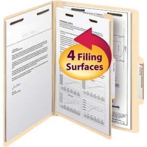 Smead Classification Folder, 1 Divider, 2" Expansion, Letter, Manila, 10 ct