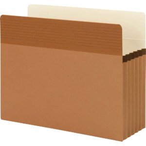 Smead Easy Grip File Pocket, Straight Cut Tab, 5-1/4" Expansion, Letter, Redrope, 10 ct