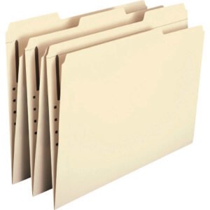 Smead Fastener Folder, 1 Fastener, Reinforced 1/3-Cut Tab, Letter, Manila, 50 ct