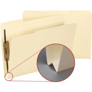 Smead Fastener Folder, 2 Fasteners, Reinforced 1/3-Cut Tab, 1-1/2" Expansion, Legal, Manila, 50 ct
