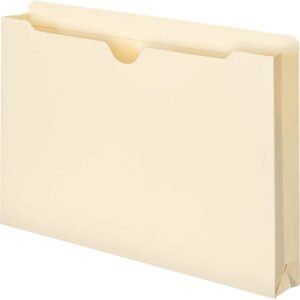 Smead File Jacket, Reinforced Straight Cut Tab, 1-1/2" Expansion, Legal, Manila, 50 ct