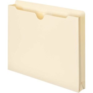 Smead File Jacket, Reinforced Straight Cut Tab, 1-1/2" Expansion, Letter, Manila, 50 ct