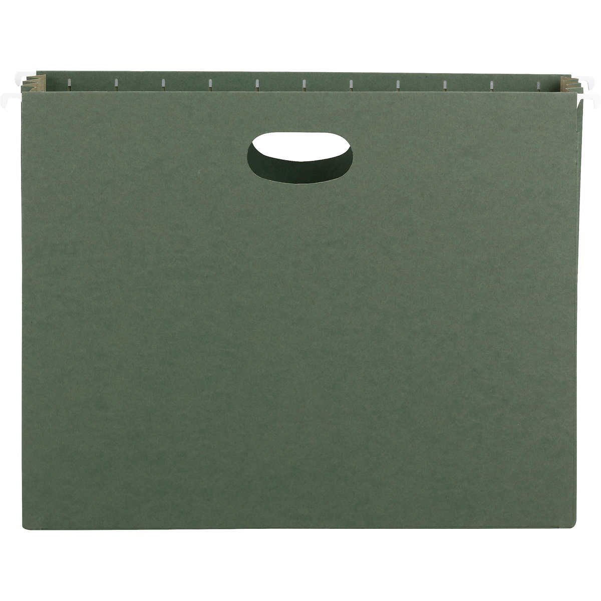 Smead Hanging Pocket, 1/3-cut Tab, 3-1/2" Expansion, Letter, Standard Green, 10 ct