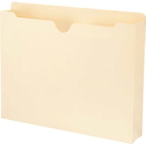 Smead Recycled File Jacket, Reinforced Straight Cut Tab, 2" Expansion, Letter, Manila, 50 ct