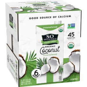 So Delicious Dairy Free Organic Coconutmilk, Unsweetened, 32 fl oz, 6 ct