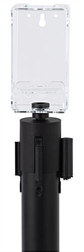 Stanchion Hand Sanitizer Topper, Height Adjustable Pump Dispenser - Clear - Image 3