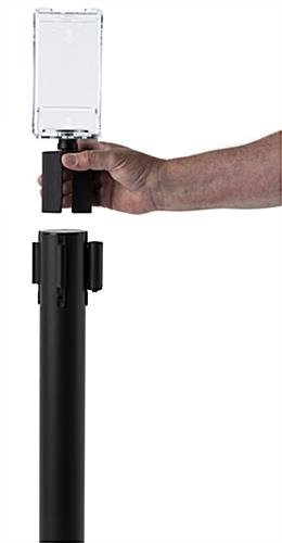 Stanchion Hand Sanitizer Topper, Height Adjustable Pump Dispenser - Clear - Image 4