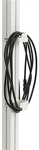 Steel Cable Management Cleat with Hardware Included - White - Image 3