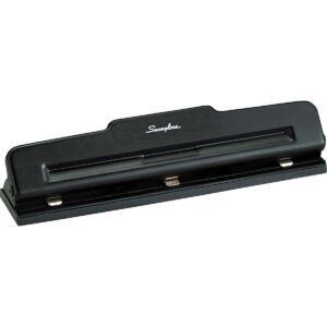 Swingline Desktop 3-Hole Punch, 10 Sheet Capacity, Black