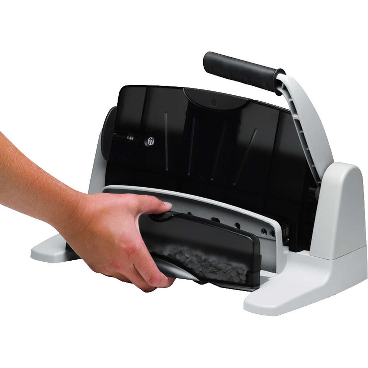 Swingline LightTouch Heavy Duty Adjustable Hole Punch, 40 Sheet Capacity, Black - Image 3