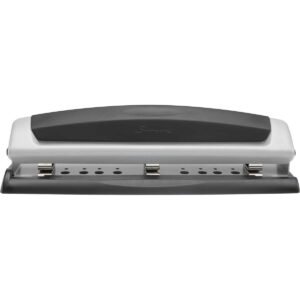 Swingline Precision Pro Desktop 2 or 3 Hole Punch, 10 Sheet Capacity, Black and Silver, 2 ct