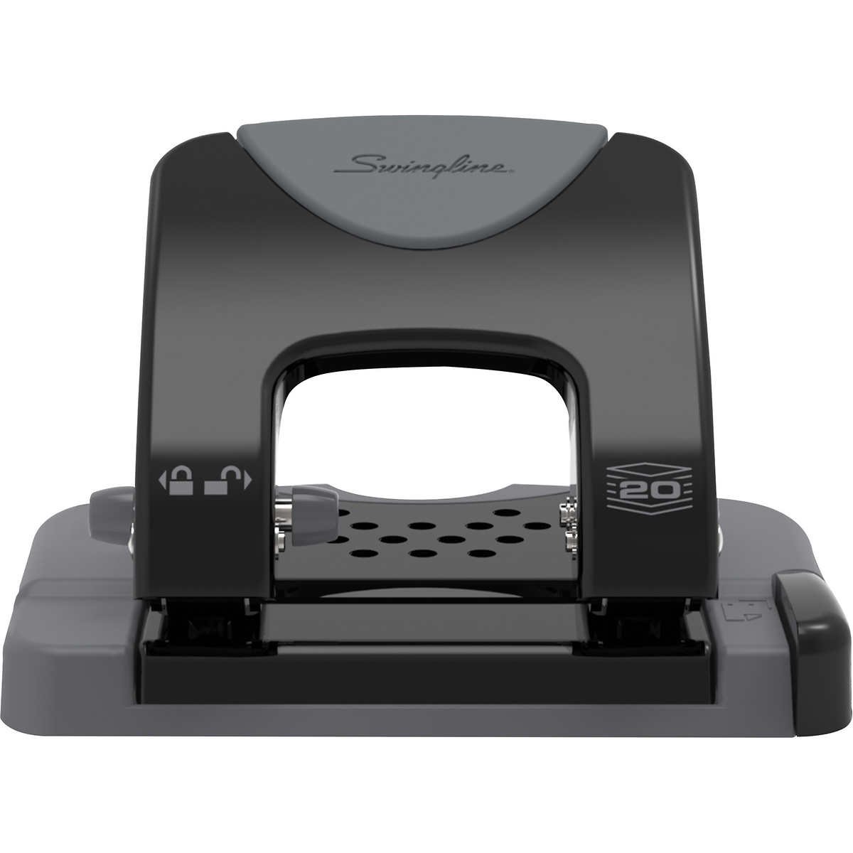 Swingline SmartTouch 2-Hole Punch, 20 Sheet Capacity, Black - Image 2