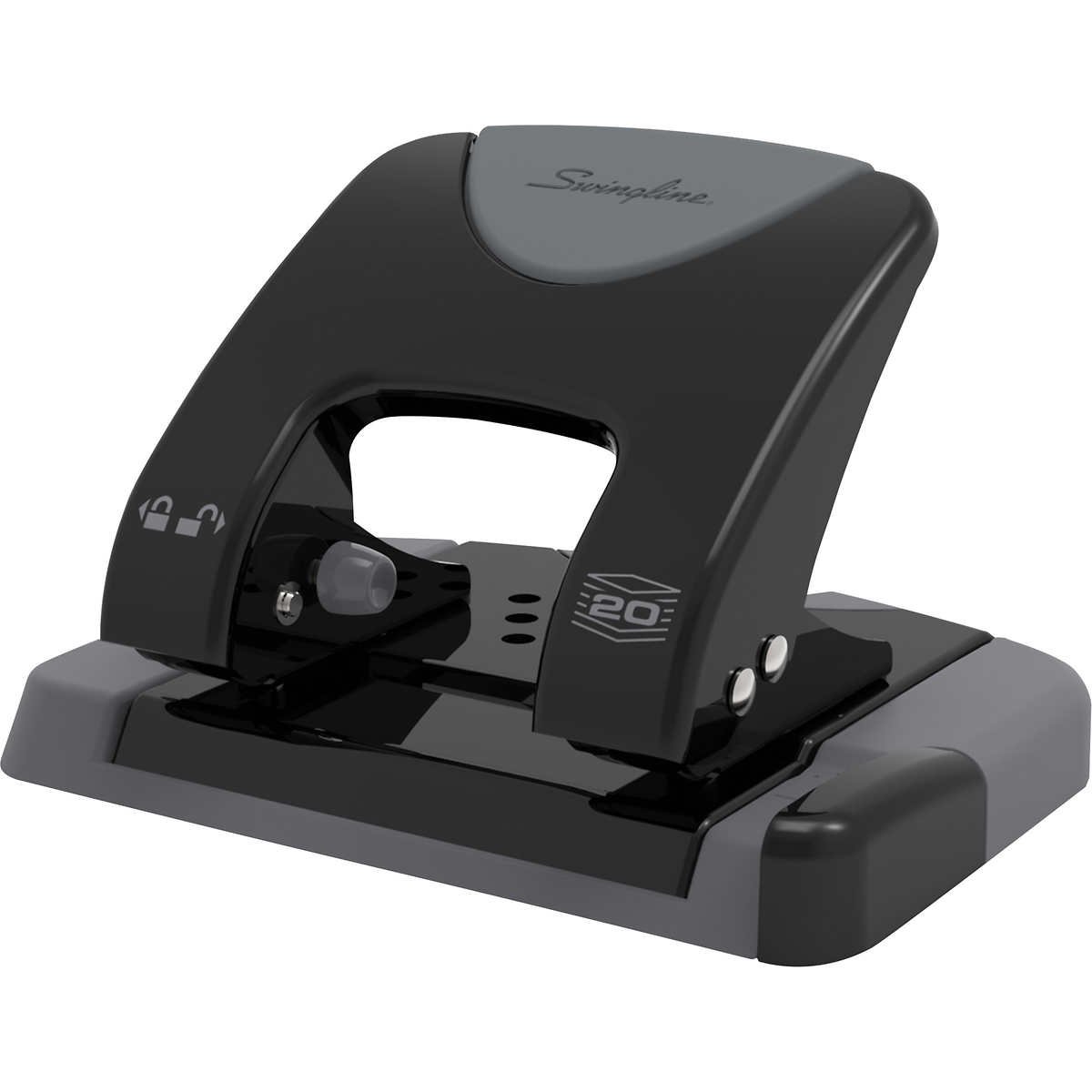 Swingline SmartTouch 2-Hole Punch, 20 Sheet Capacity, Black - Image 3
