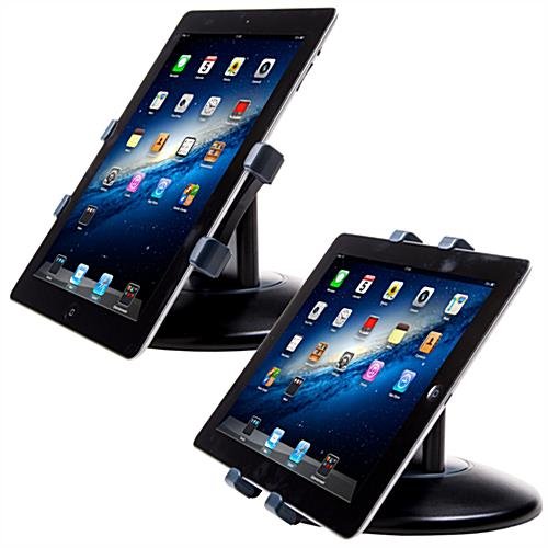 Tablet Countertop Stand w/ Tilting & Rotating Bracket - Black - Image 5
