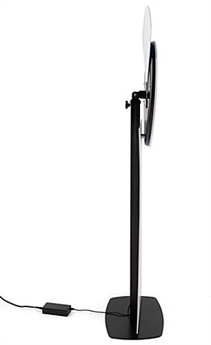 Tablet Photo Booth Floor Station, LED Light Ring, Adjustable, Custom Graphics – Black - Image 8