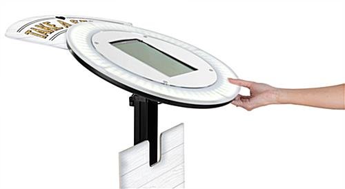 Tablet Photo Booth Floor Station, LED Light Ring, Adjustable, Custom Graphics – Black - Image 9
