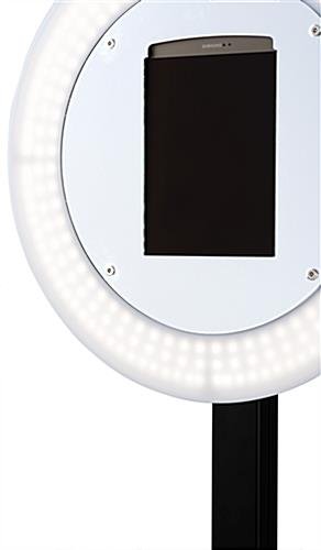 Tablet Photo Booth Station, LED Light Ring, Adjustable Height, Floor Standing - Black - Image 2