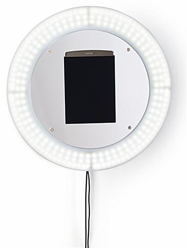 Tablet Photo Booth Station, LED Light Ring, Articulating Arm, Wall Mount - Black - Image 3