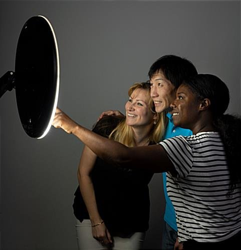 Tablet Photo Booth Station, LED Light Ring, Articulating Arm, Wall Mount - Black - Image 4
