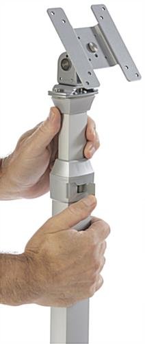 Tablet Stand with Adjustable Height, 75x75 & 100x100 VESA Pattern - Silver - Image 5