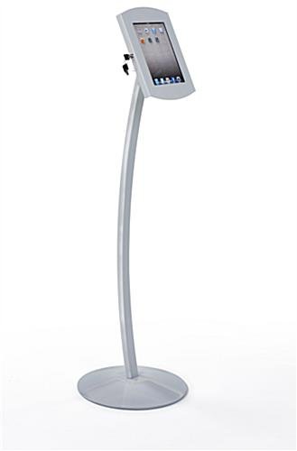 Tablet Stand with Rotating Bracket, 75x75 & 100x100 VESA Compatible, Curved - Silver - Image 3