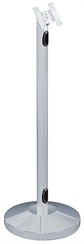 Tablet Stand with Rotating Bracket, VESA 75x75 & 100x100, Cord Management - Silver