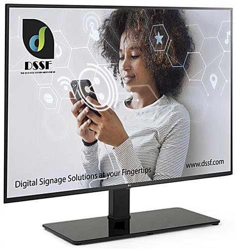 Tabletop TV Stand with Height Adjustable Settings, Fits 37"-70" Screens - Black - Image 2