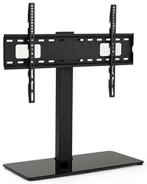 Tabletop TV Stand with Height Adjustable Settings, Fits 37"-70" Screens - Black