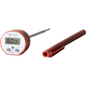 Taylor Waterproof Instant Read Thermometer, Red