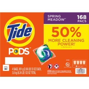 Tide PODS Laundry Detergent, Spring Meadow, 168 ct