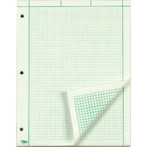 TOPS Quadrille Ruled Engineering Computation Pad, Green, 8-1/2" x 11", 100 Sheets