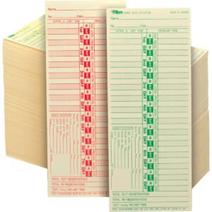 TOPS Two-Sided Bi-Weekly Time Card, 3-1/2"L x 9"W, 500 ct