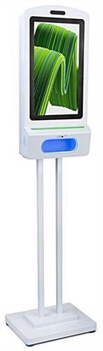 Touchless Hand Sanitizer Dispenser, 21.5" Screen, Android OS, Floor Standing - White