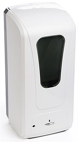 Touchless Hand Sanitizer Dispenser, Wall Mount, Locking - White