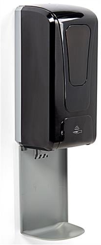Touchless Hand Sanitizer Dispenser with Drip Tray, Wall Mount, Locking - Black