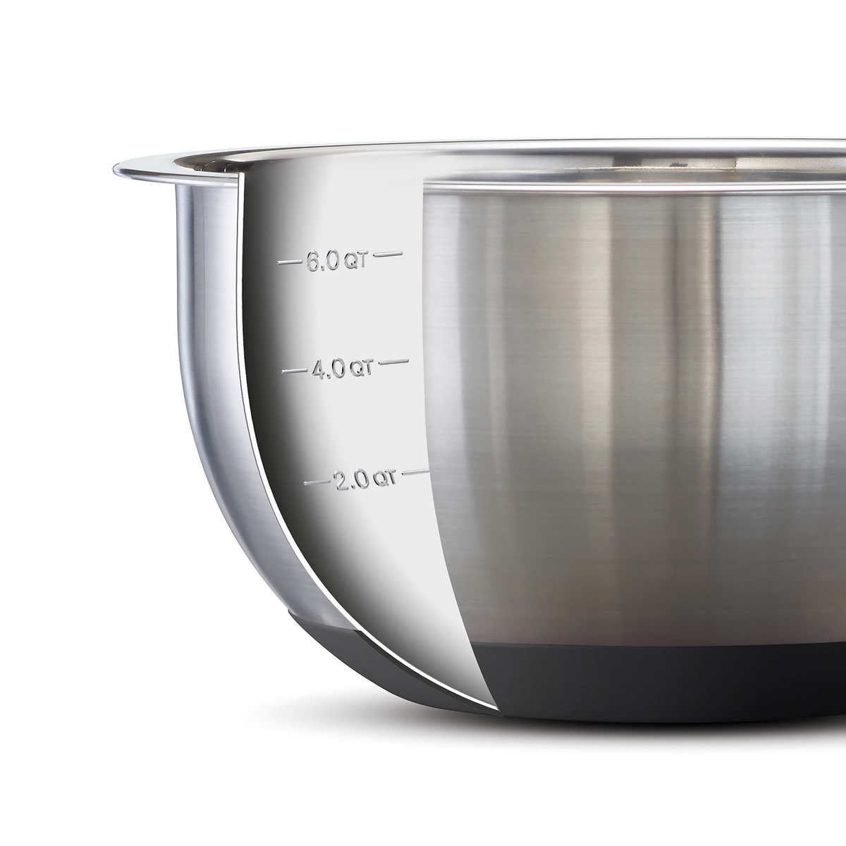 Tramontina Stainless Steel Mixing Bowls with Lids, Gray, 14 piece - Image 4