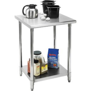 TRINITY EcoStorage NSF Table, 24" x 24" x 34-3/4", Stainless Steel