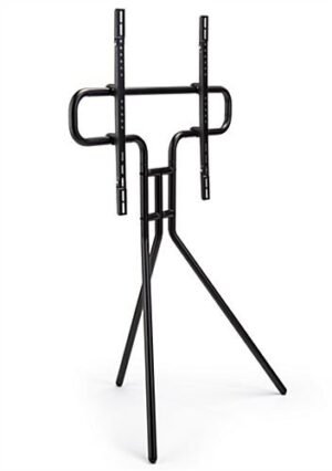 Tripod Easel TV Stand, Fits Screens 49”- 70”, Steel Legs – Black