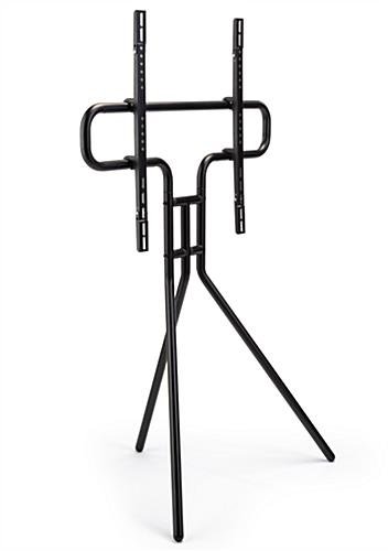Tripod Easel TV Stand, Fits Screens 49”- 70”, Steel Legs – Black