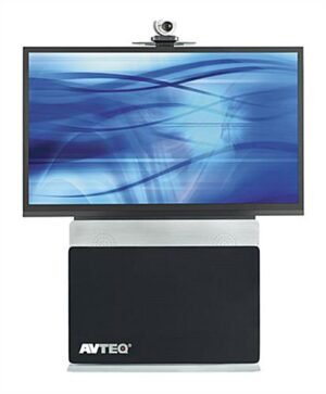 TV Stand for Floor fits 42 to 80" Monitors, with Slide-out Storage Rack - Black