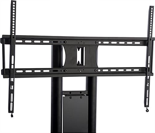 TV Stand for Floor Fits Monitors 37” to 65”, Wheels & Shelves – Black - Image 3