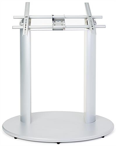 TV Stand for Floor Fits Monitors 42 to 60-Inch, Angled Design - Silver - Image 4