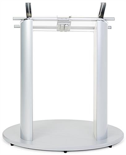 TV Stand for Floor Fits Monitors 42 to 60-Inch, Angled Design - Silver - Image 5