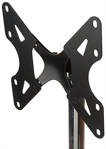 TV Stand for Floor, Tilting & Panning Bracket, Fits Monitors 13”-32” - Black - Image 4