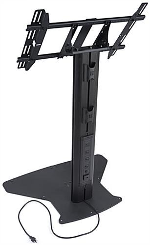 TV Stand for Floor with Flat Base, Fits 32”-55” Monitors, Tilting Bracket- Black - Image 3